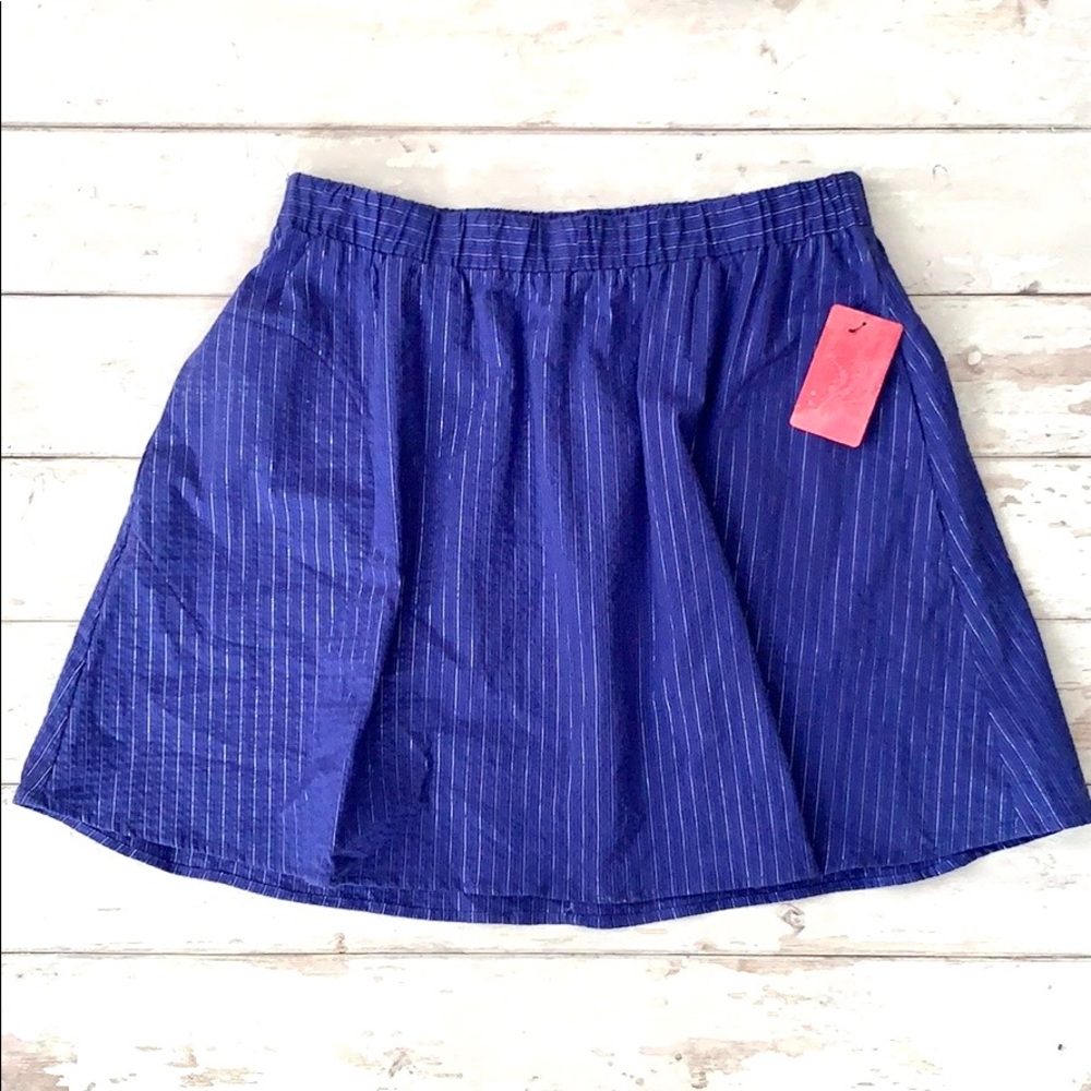 Women’s L/G Blue Knee Length Skirt Blue Purple NWT Size Large NEW Tags